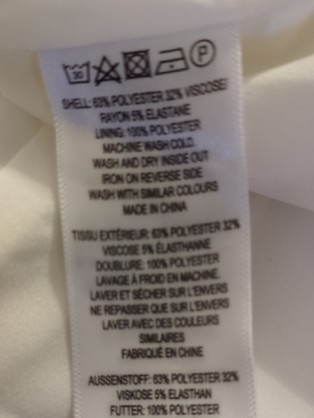 French Connection Cream Mini Dress Size 0 - Picture 7 of 10